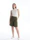 Comfortable Fit Plain Linen Look Women's Shorts